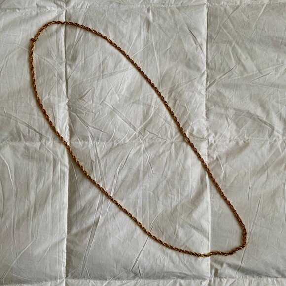 Vintage VENDOME Long Gold Tone Metal Chain Necklace - EUC - Picture 8 of 8